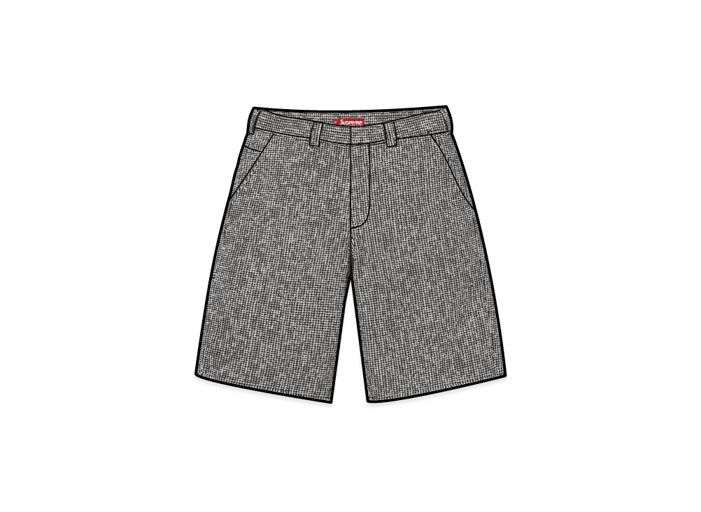 Supreme Work Short "White Houndstooth" (25SS)