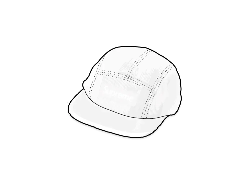 Supreme Corduroy Camp Cap "White"