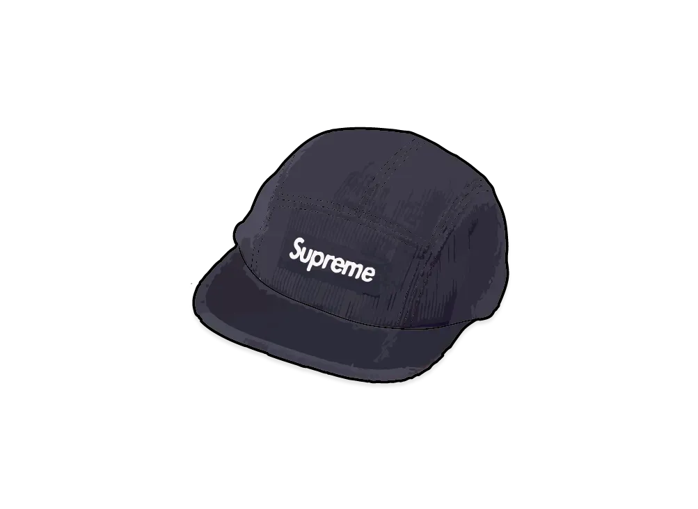 Supreme Corduroy Camp Cap "Navy"