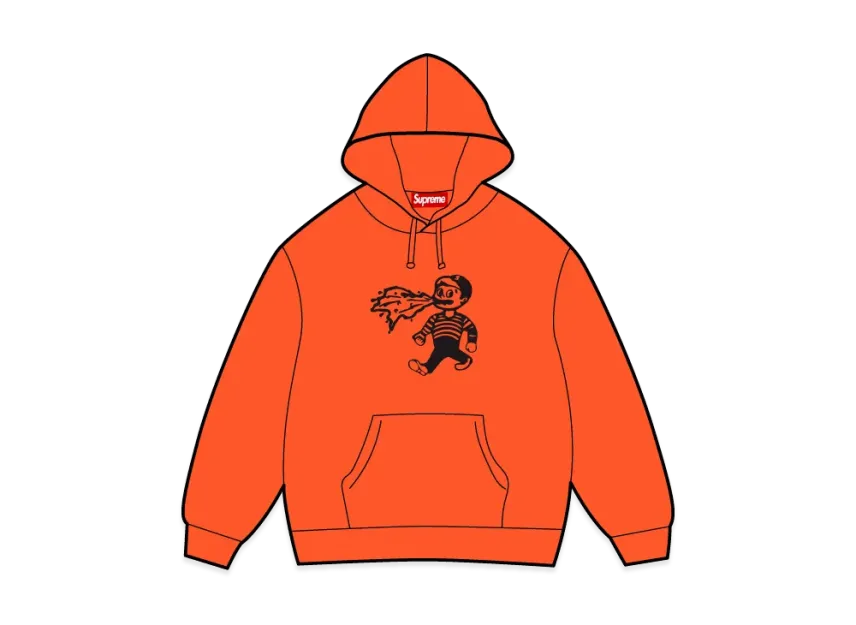 【Supreme x Homerun】Hooded Sweatshirt★Orange★25SS★ Supreme x Homerun Hooded Sweatshirt