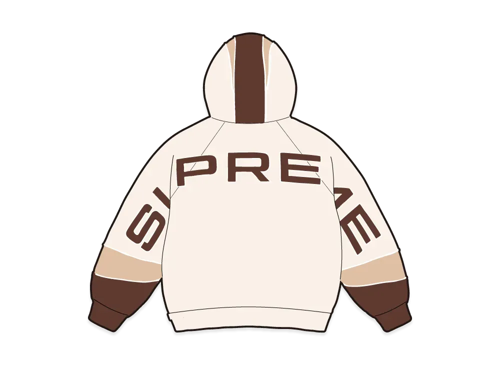 Supreme Paneled Hooded Sweatshirt "Natural"