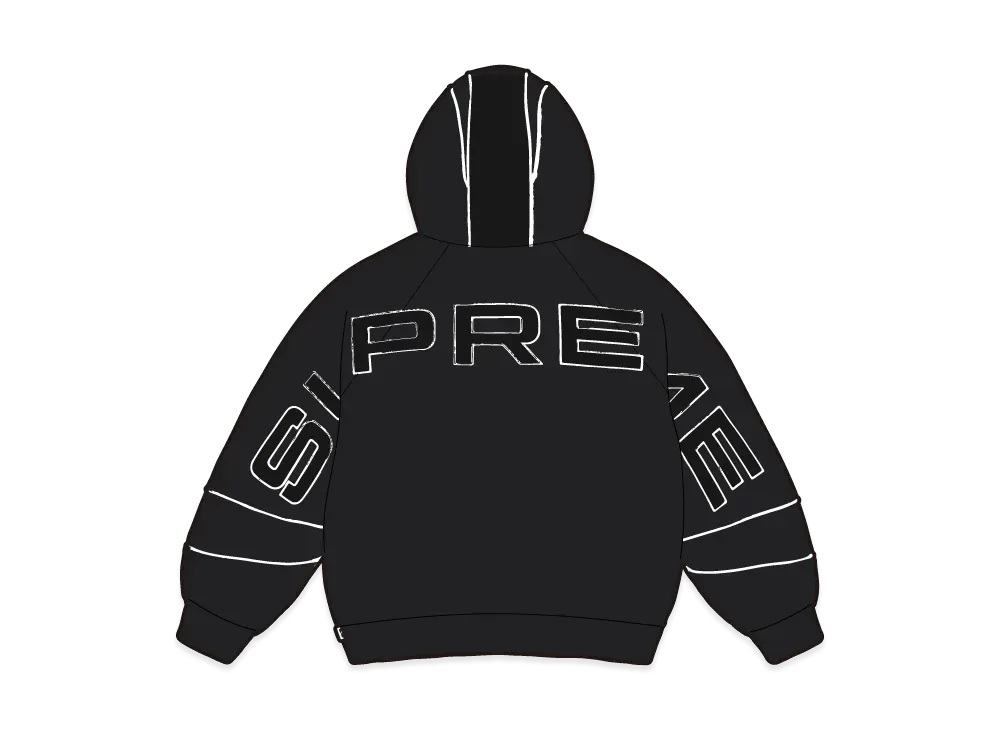 Supreme Paneled Hooded Sweatshirt "Black"