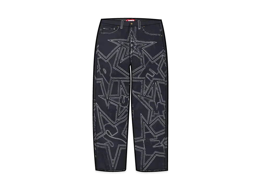Supreme Stars Topstitch Baggy Jean "Indigo"