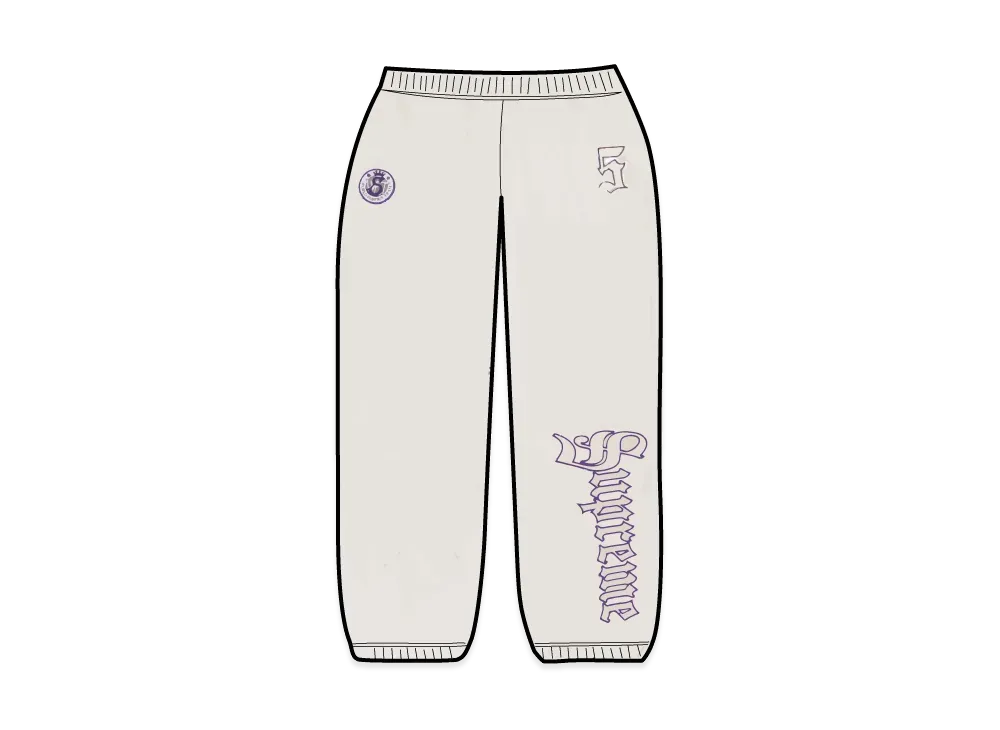 Supreme Old English Track Pant "White"