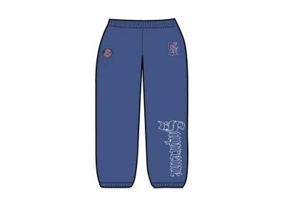 Supreme Old English Track Pant "Light Navy"