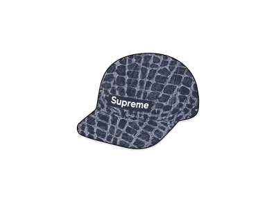 Supreme Frayed Croc Denim Camp Cap "Indigo"