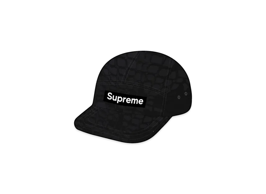 Supreme Frayed Croc Denim Camp Cap Supreme Frayed Croc Denim Camp Cap