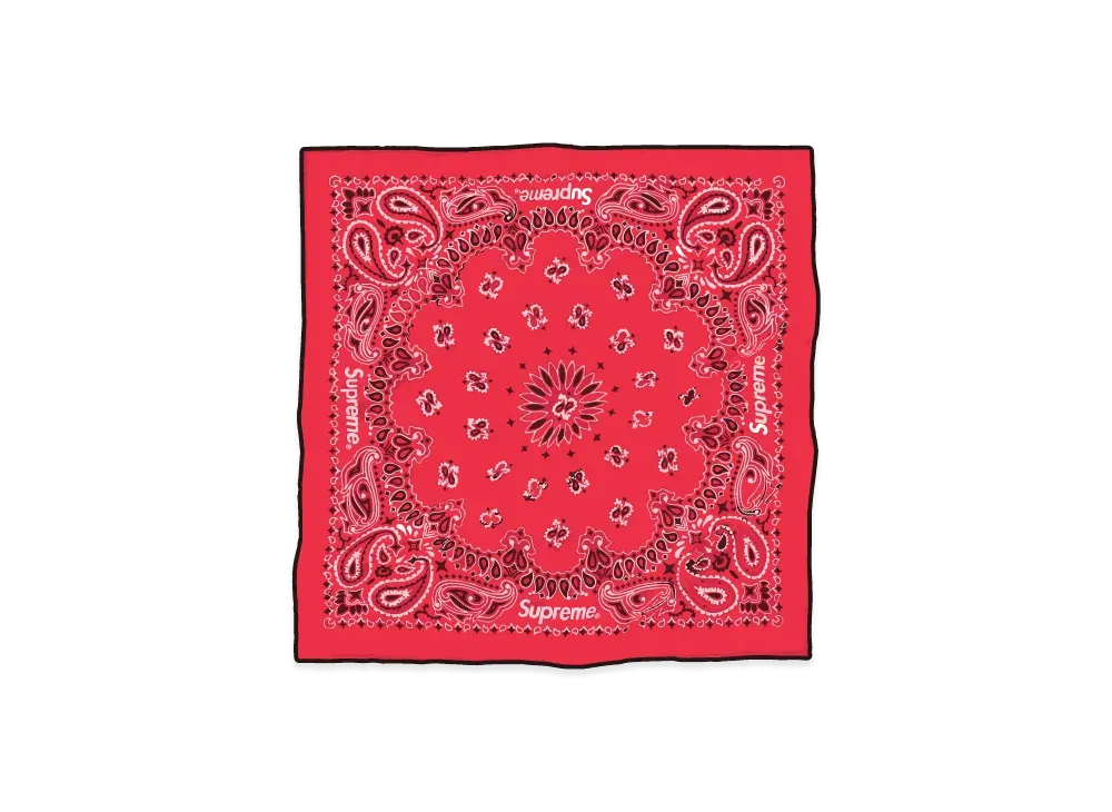 Supreme Silk Bandana "Red"