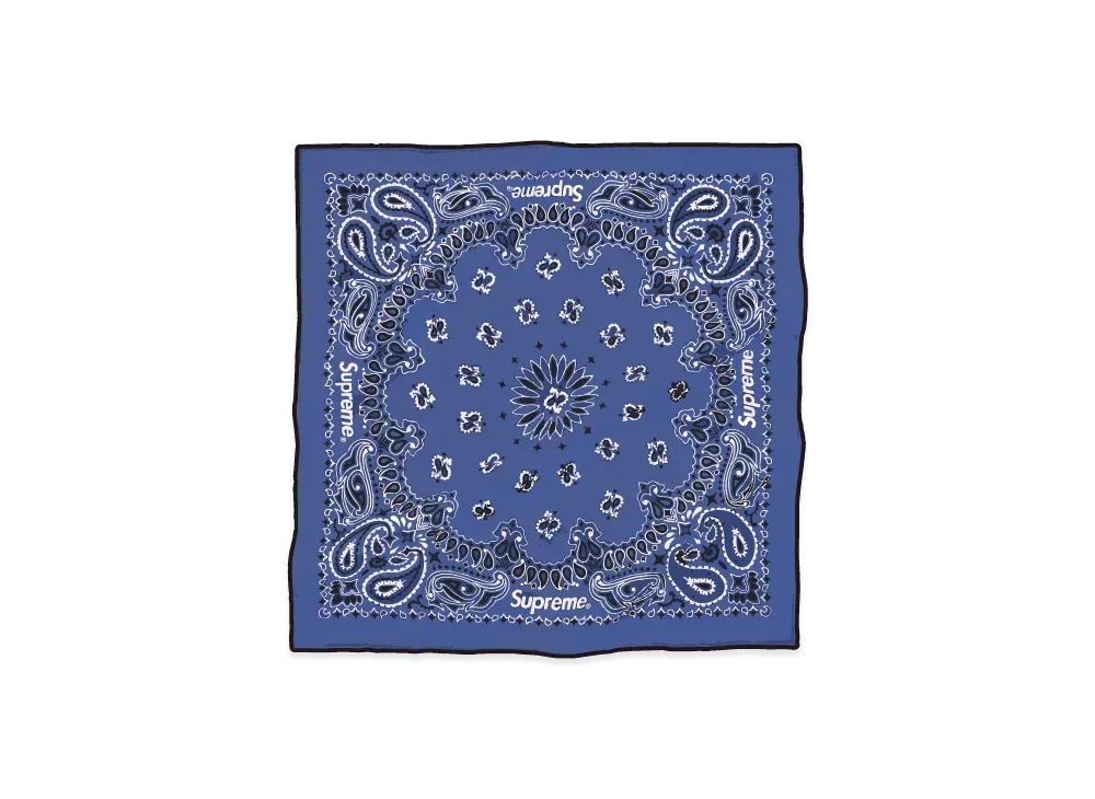Supreme Silk Bandana "Navy"