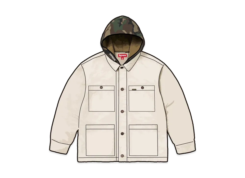 Supreme Worn Hooded Chore Coat