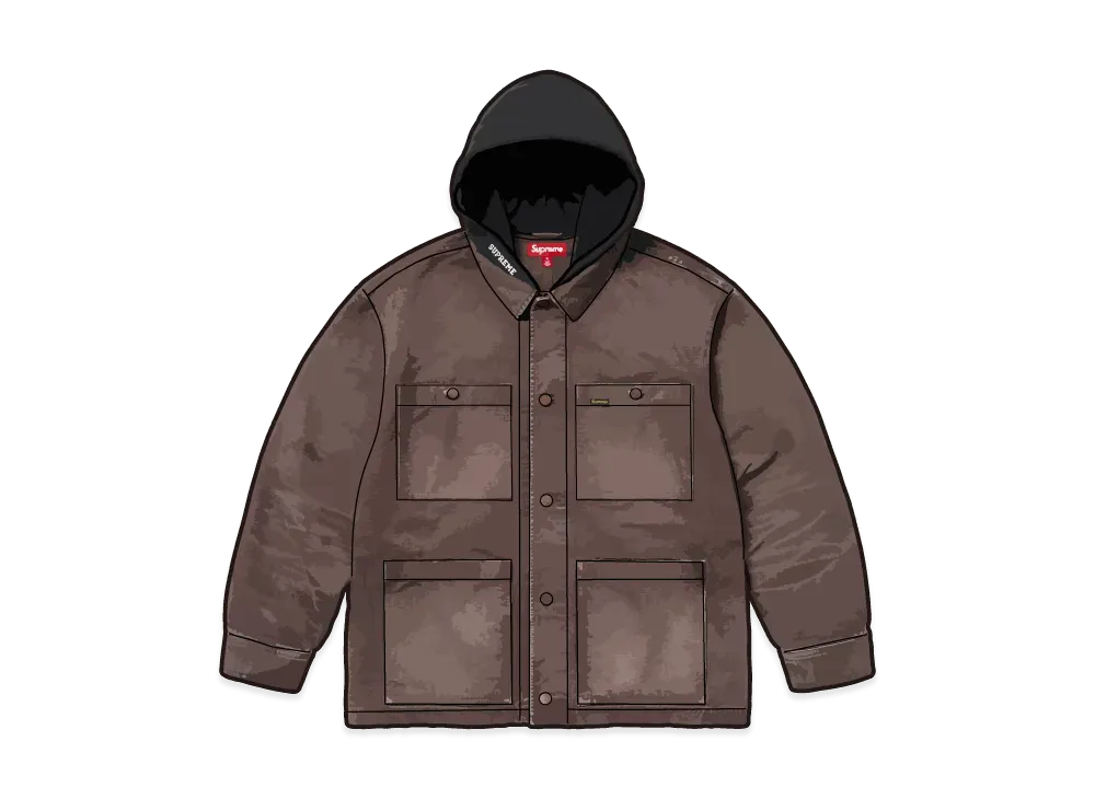 定価以下　Supreme Worn Hooded Chore Coat M Supreme Worn Hooded Chore Coat (SS25) - $318