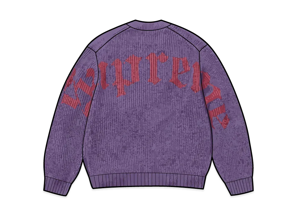 Supreme Old English Printed Sweater "Purple"