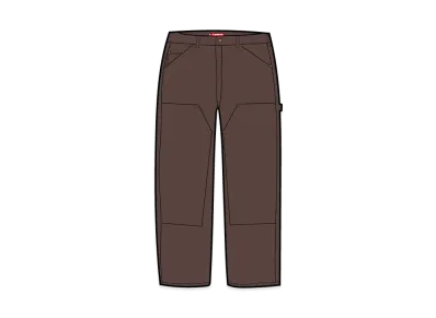 Supreme Worn Double Knee Painter Pant "Brown"