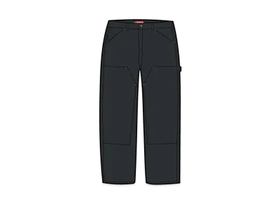 Supreme Worn Double Knee Painter Pant "Black"