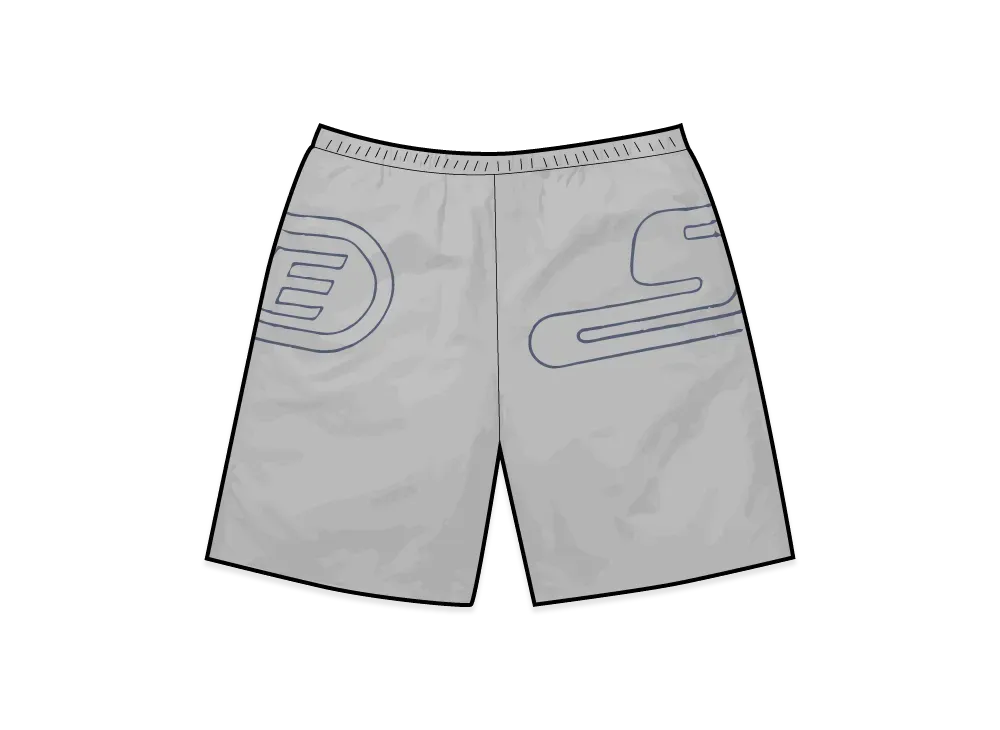 Supreme Big Logo Nylon Short "Grey"