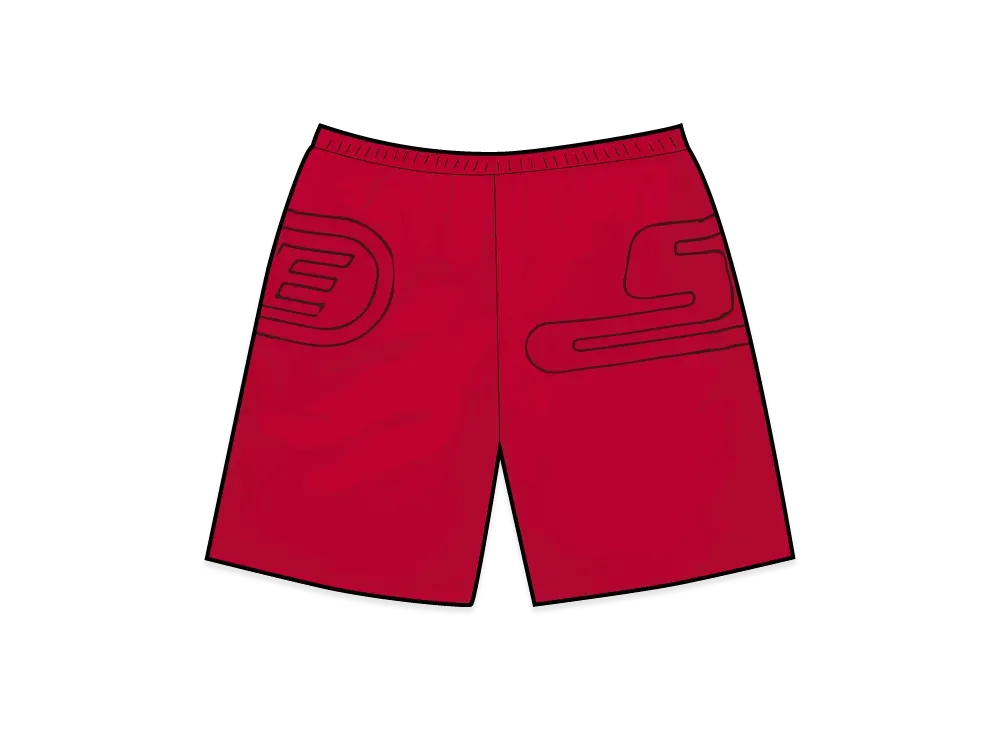 Supreme Big Logo Nylon Short "Red"