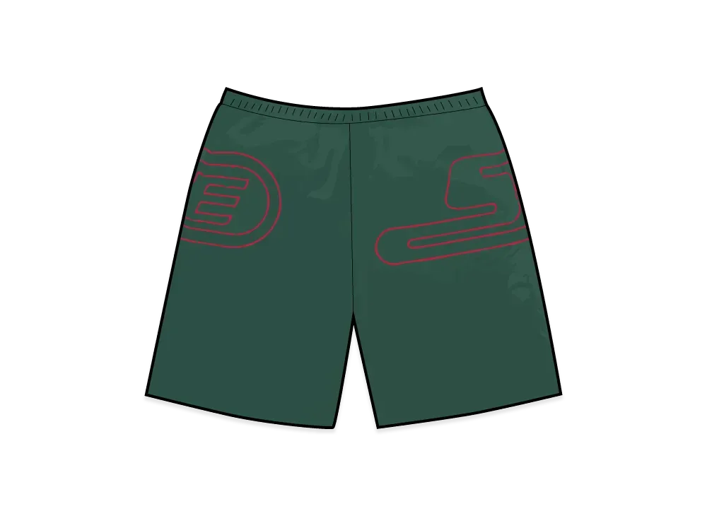Supreme Big Logo Nylon Short "Green"