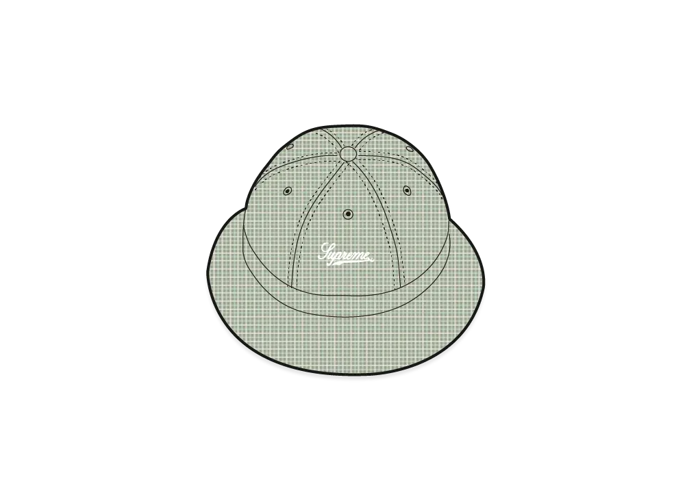 Supreme Cordura Plaid Bell Hat "Green"