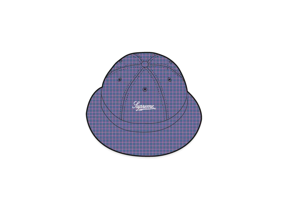 Supreme Cordura Plaid Bell Hat "Purple"