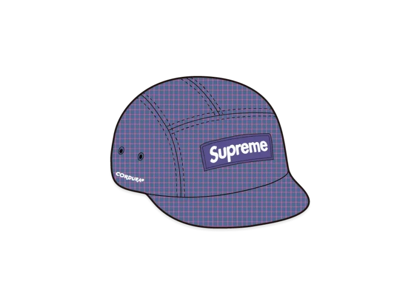 Supreme Cordura Plaid Camp Cap Supreme Cordura Plaid Camp Cap