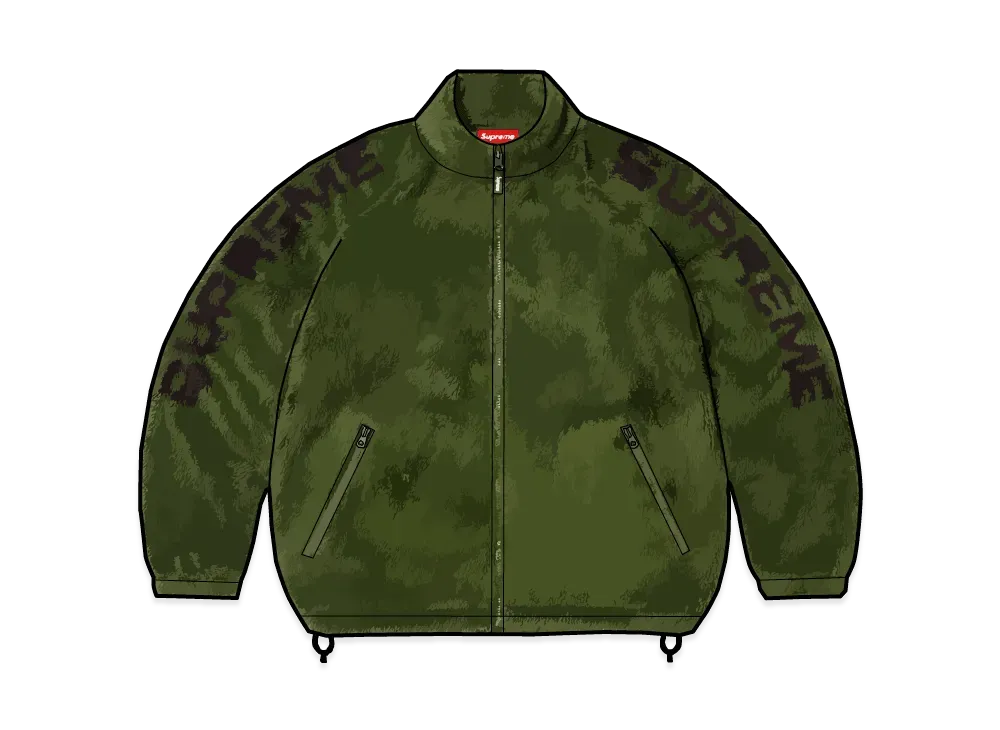 Supreme Shoulder Logo Fleece Jacket "Green"