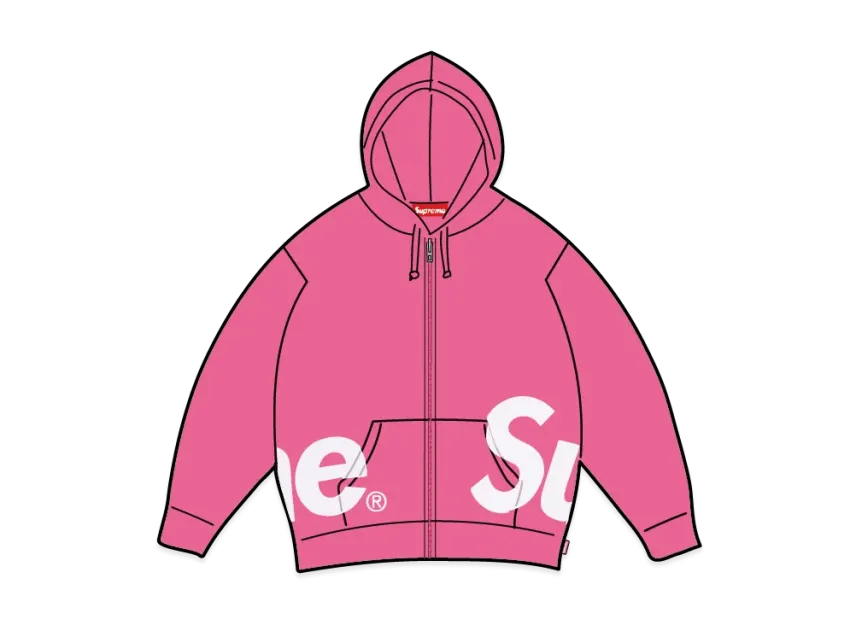 Supreme Big Logo Zip Up Hooded Sweatshirt Supreme Big Logo Zip Up Hooded Sweatshirt