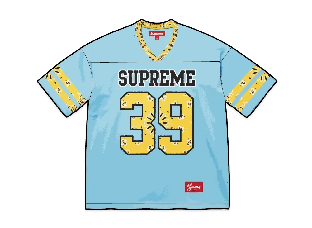 Supreme Bandana Football Jersey "Blue"