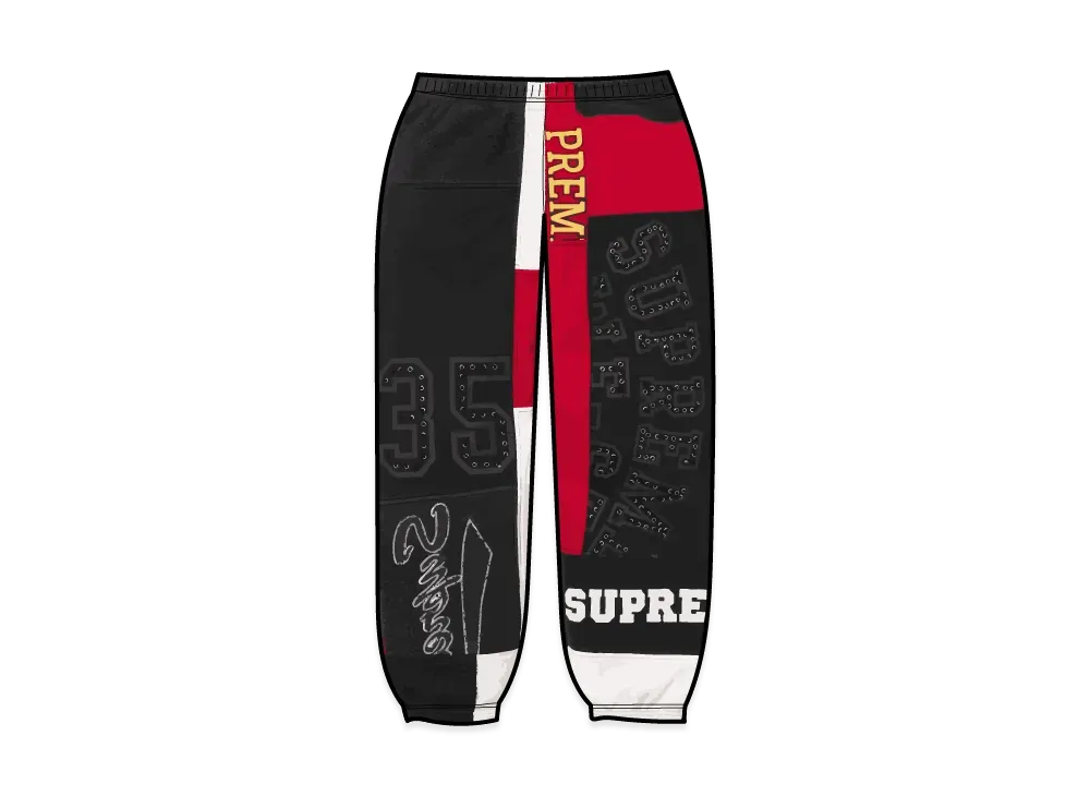 Supreme Patchwork Sweatpant "Black"