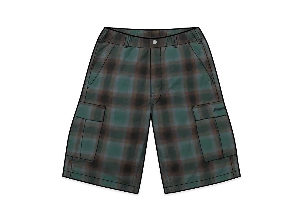 Supreme Shadow Plaid Cargo Short "Green"