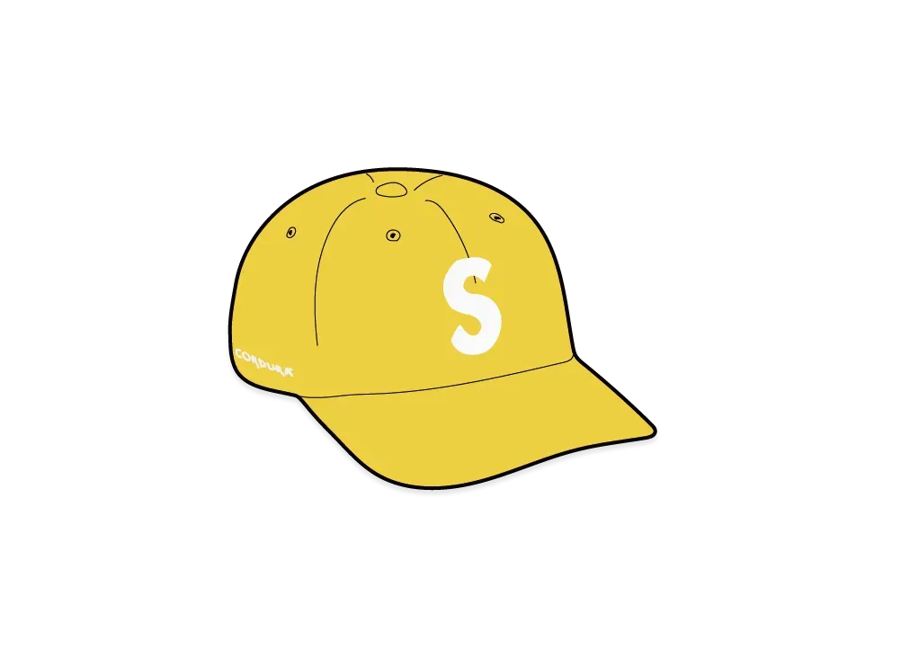 Supreme Cordura Denim S Logo 6-Panel "Yellow"