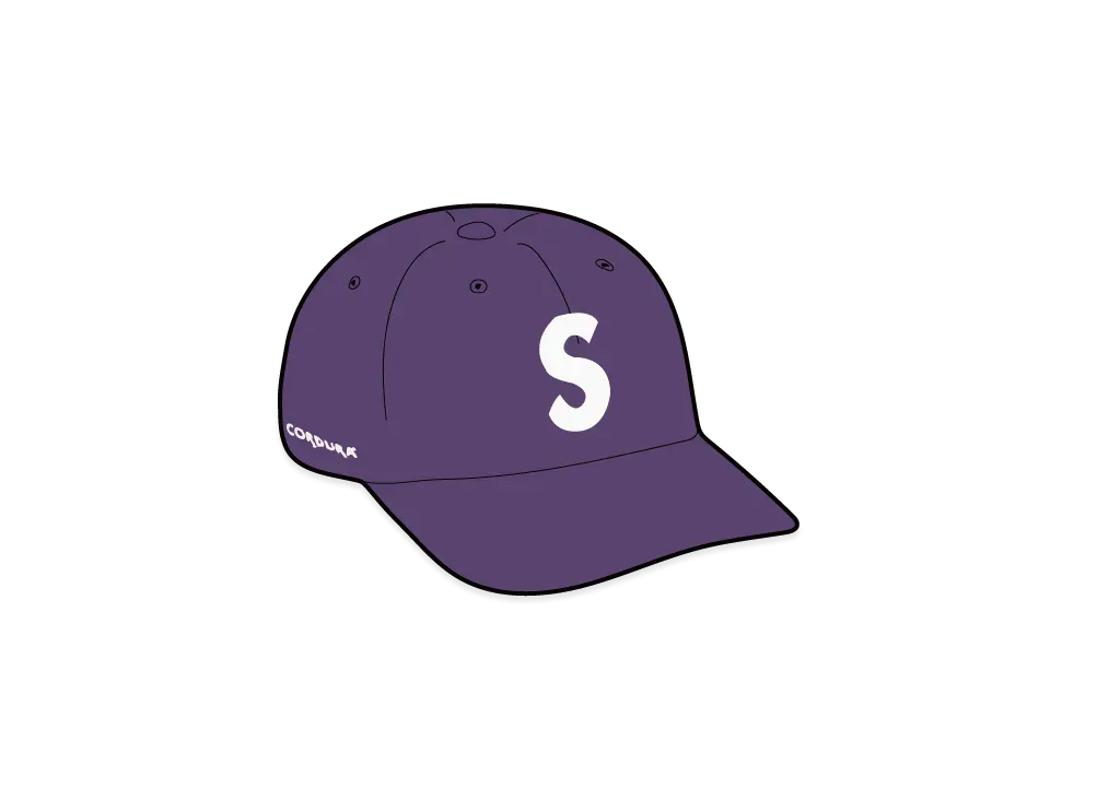 Supreme Cordura Denim S Logo 6-Panel "Purple"