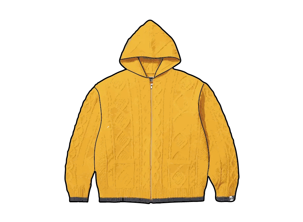 Supreme x GOODENOUGH Zip Up Hooded Sweater "Yellow"