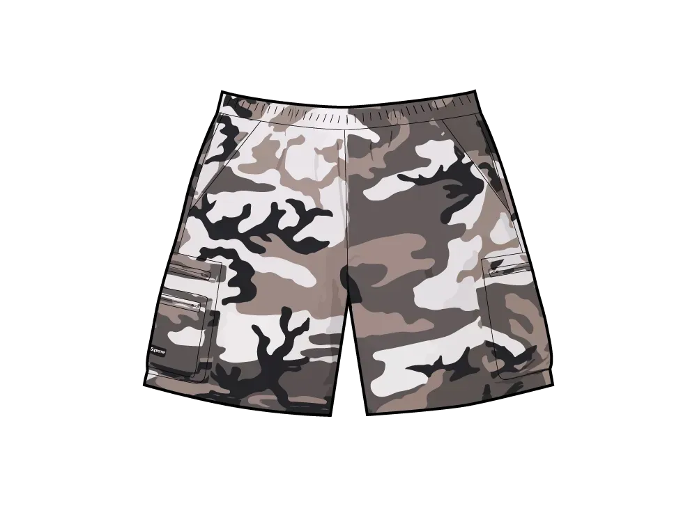 Supreme Cargo Water Short "Snow Camo"