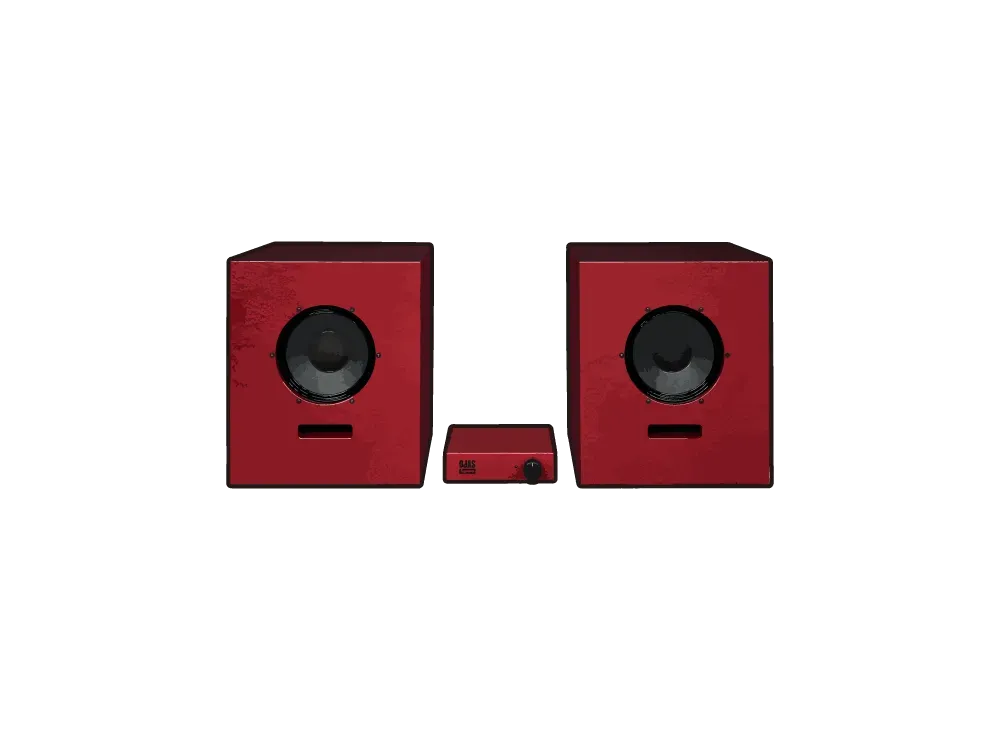 Supreme x Ojas Artbook Shelf Speakers + Amp "Red"