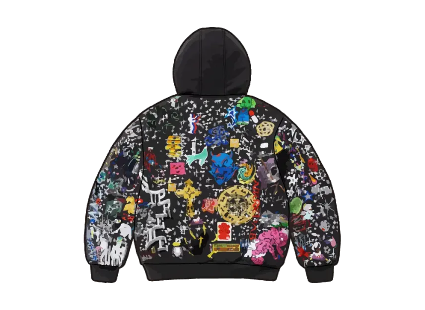 AOI Embroidered Hooded Work Jacket スケートボード AOI Embroidered AOI Embroidered Hooded Work Jacket スケートボード AOI Embroidered
