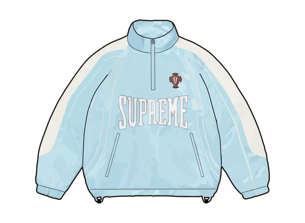 Supreme Satin Piping Pullover "Light Blue"