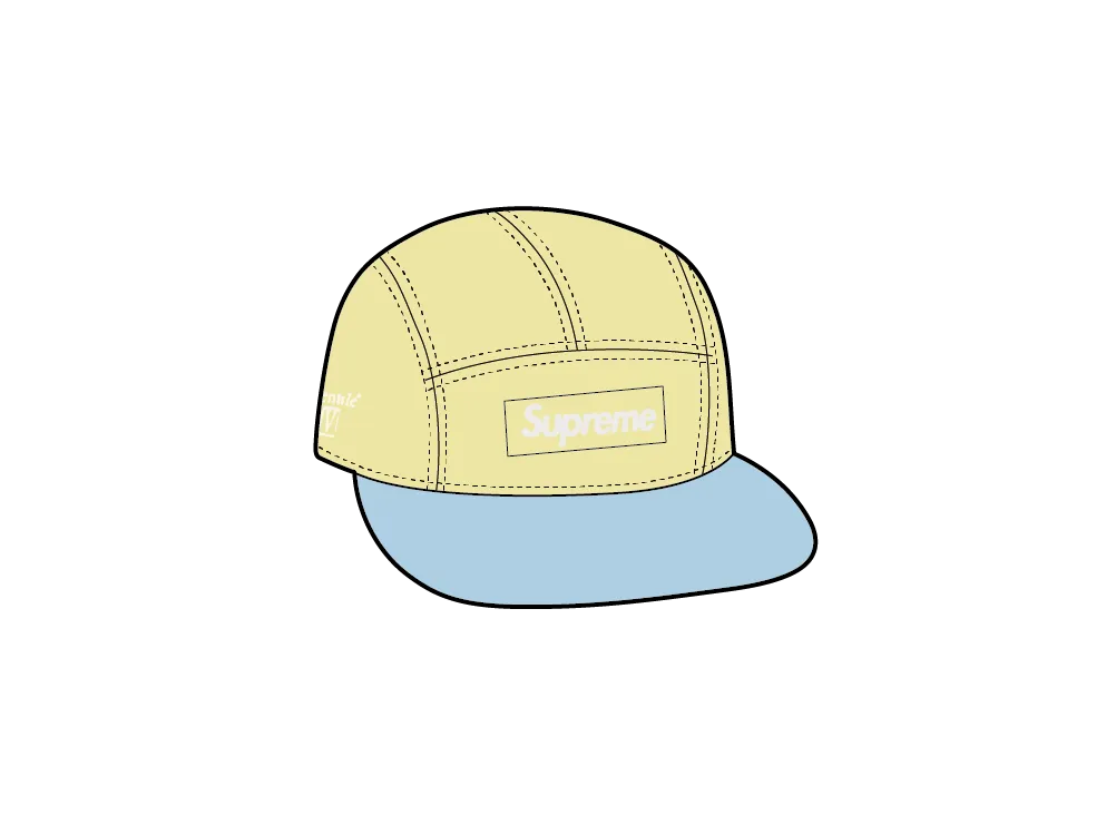 Supreme Ventile Camp Cap "Light Yellow"