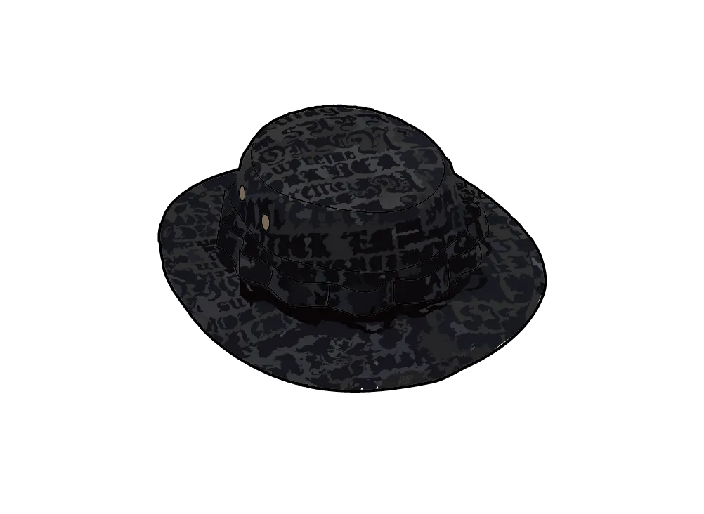 Supreme Cities Jacquard Boonie "Black"