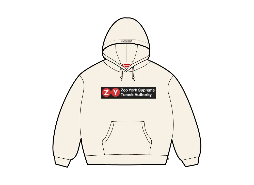 Supreme x Zoo York Hooded Sweatshirt "Natural"