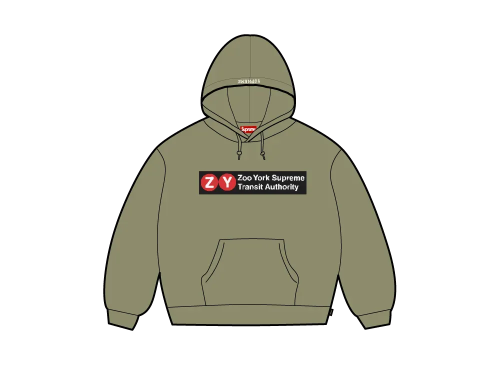 Supreme x Zoo York Hooded Sweatshirt "Light Olive"