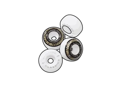 Supreme x Zoo York x Spitfire Cuban Links Classic Wheels (Set of 4) "White"