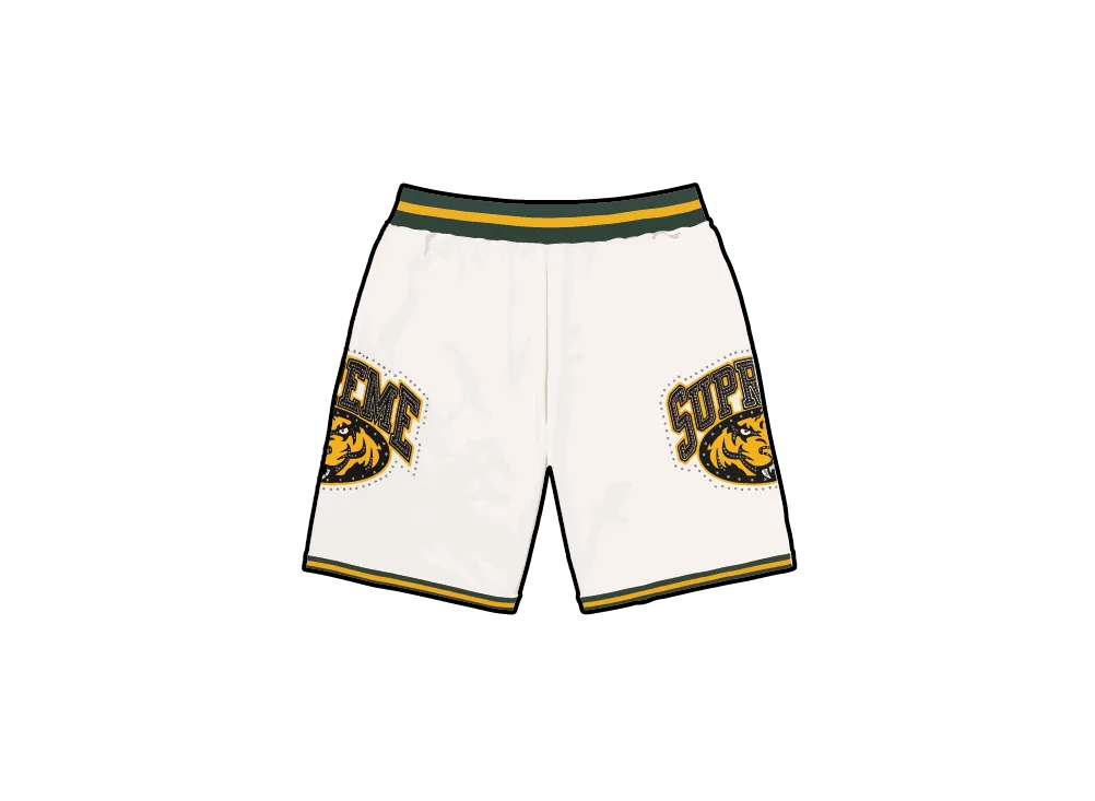 Supreme Studded Basketball Short "White"