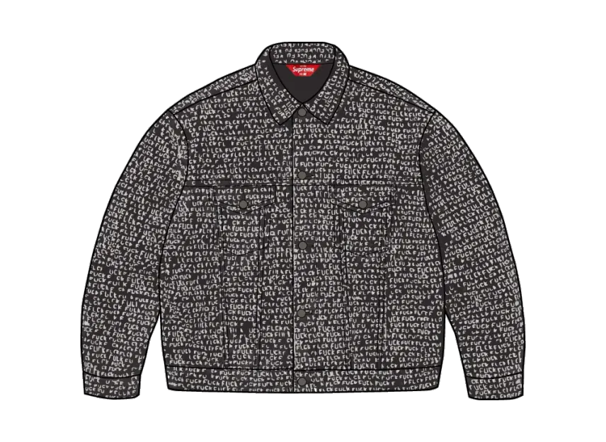 Supreme Fuck Stitch Denim Trucker Jacket Supreme Fuck Stitch Denim Trucker Jacket