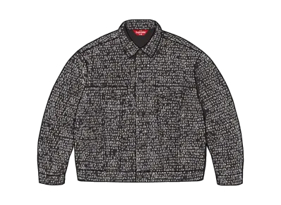 Supreme Fuck Stitch Denim Trucker Jacket "Black"