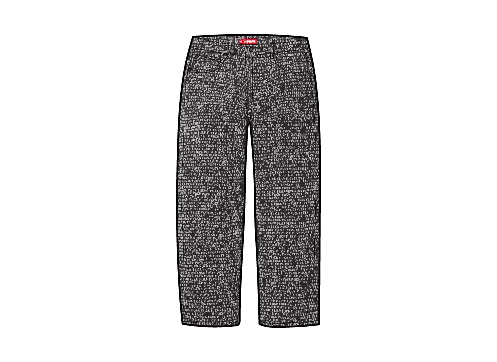 Supreme Fuck Stitch Loose Fit Jean "Black"