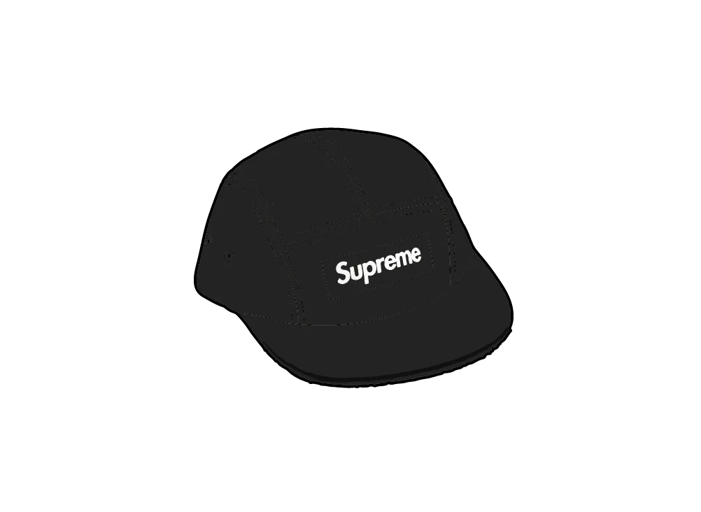 Supreme Reversible Terry Camp Cap "Black"