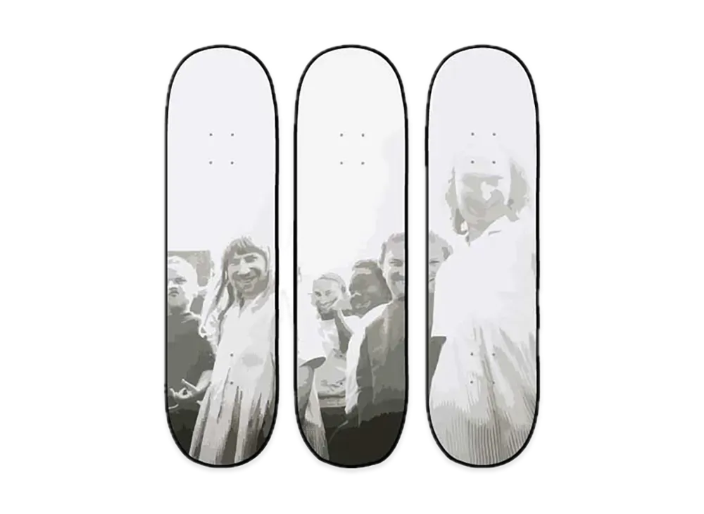 Supreme x Aphex Twin Come To Daddy Skateboard (Set of 3) "White"
