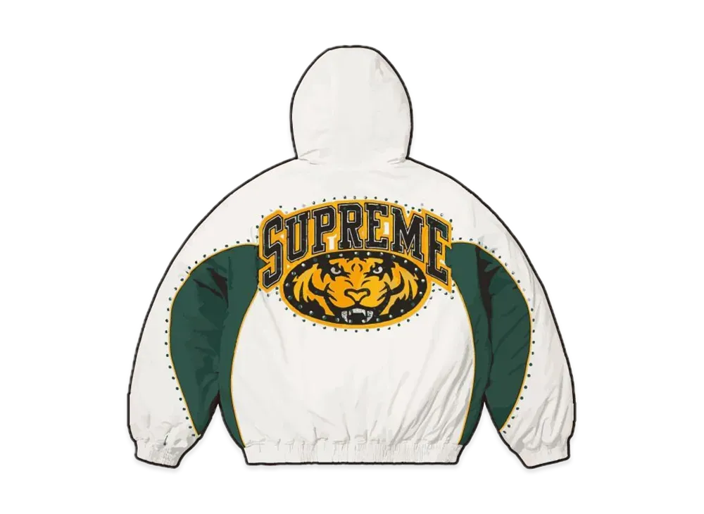 Supreme Studded Stadium Jacket "White"