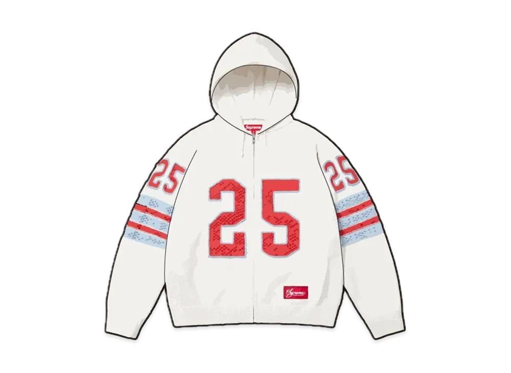 Supreme Sport Zip Up Hooded Sweater "White"