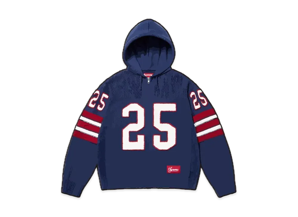Supreme Sport Zip Up Hooded Sweater "Navy"